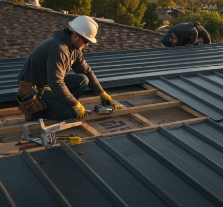 Metal and Shingle Roofing